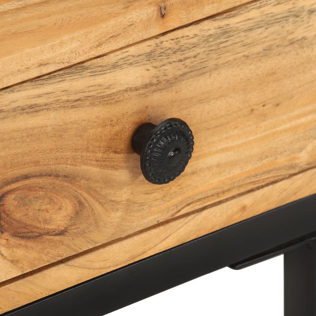 Tavolino Laterale a Forma di U 45x30x61 cm in Massello Acacia | homemem39