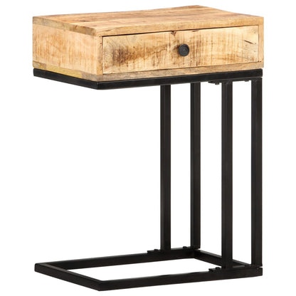 Tavolino Laterale a Forma di U 45x30x61 cm in Massello di Mango | homemem39