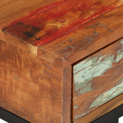 Tavolino Laterale a Forma di U 45x30x61 cm in Legno di Recupero | homemem39