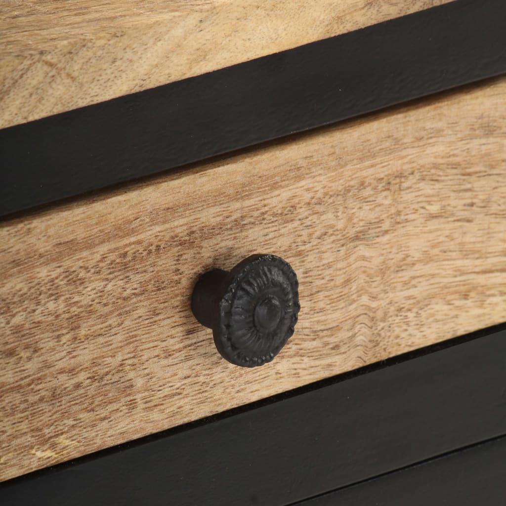 Comodino 40x30x50 cm in Legno Massello di Mango