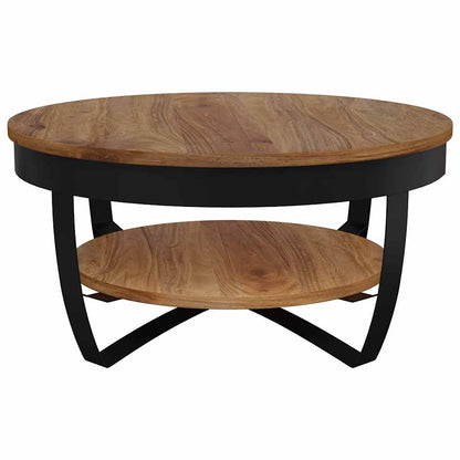 Tavolino da Salotto 65x65x32 cm in Legno Massello d'Acacia