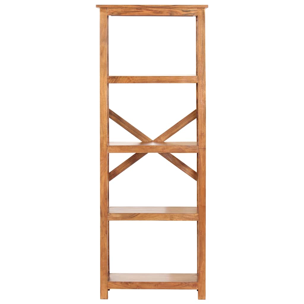 Libreria Legno Massello Acacia Finitura Ambra