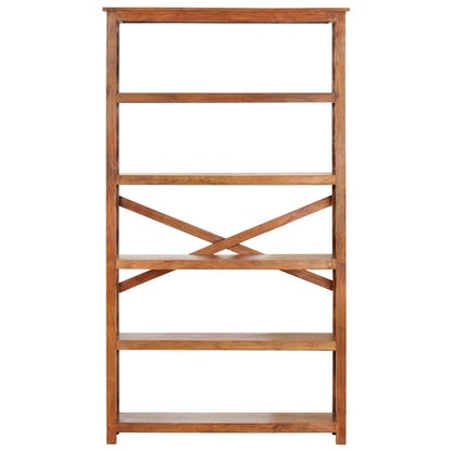 Libreria 100x30x180 cm Legno Massello Acacia Finitura Ambra