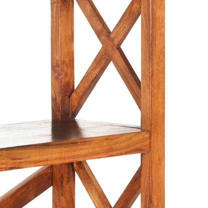 Libreria 100x30x180 cm Legno Massello Acacia Finitura Ambra