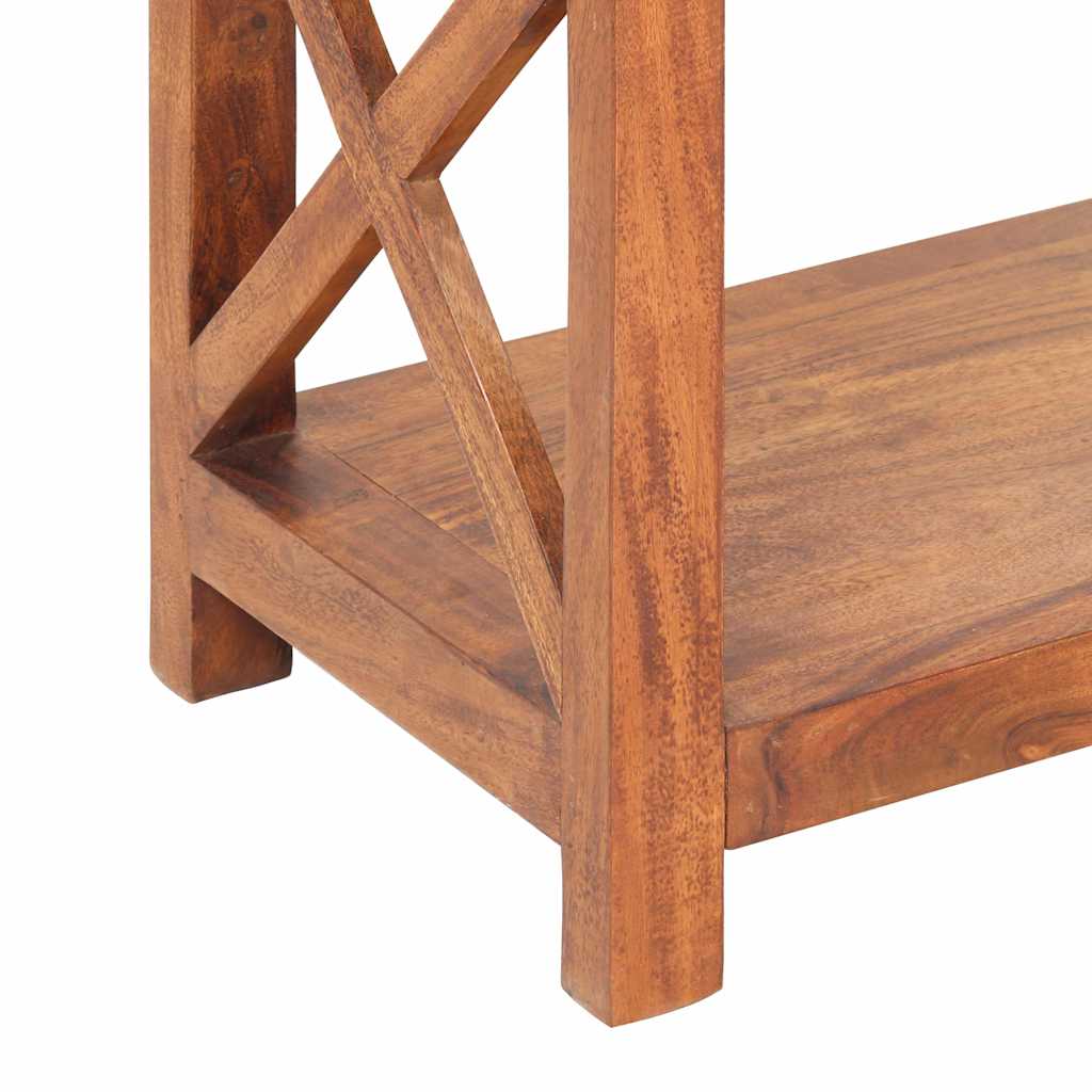 Libreria 100x30x180 cm Legno Massello Acacia Finitura Ambra