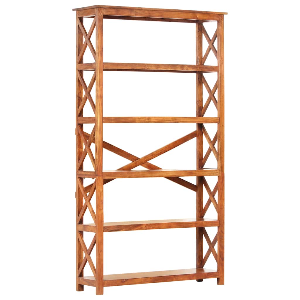 Libreria 100x30x180 cm Legno Massello Acacia Finitura Ambra