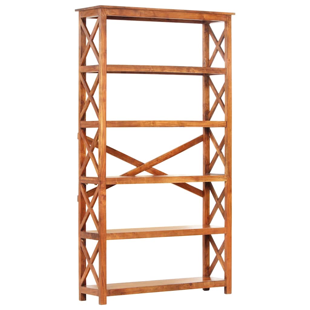 Libreria 100x30x180 cm Legno Massello Acacia Finitura Ambra