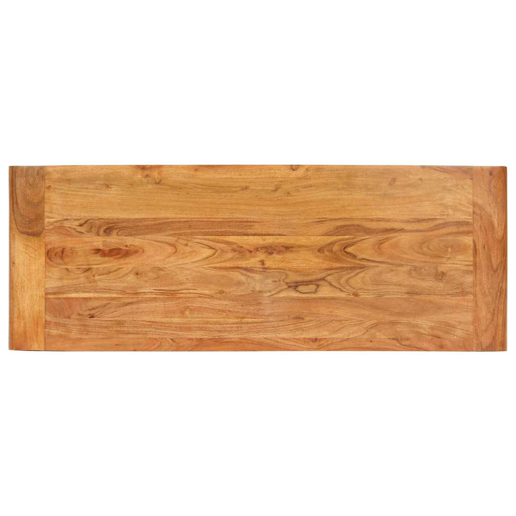 Tavolo Consolle 110x40x76 cm Massello Acacia Finitura Ambra