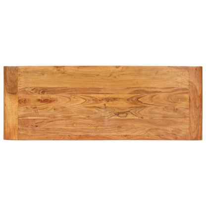 Tavolo Consolle 110x40x76 cm Massello Acacia Finitura Ambra