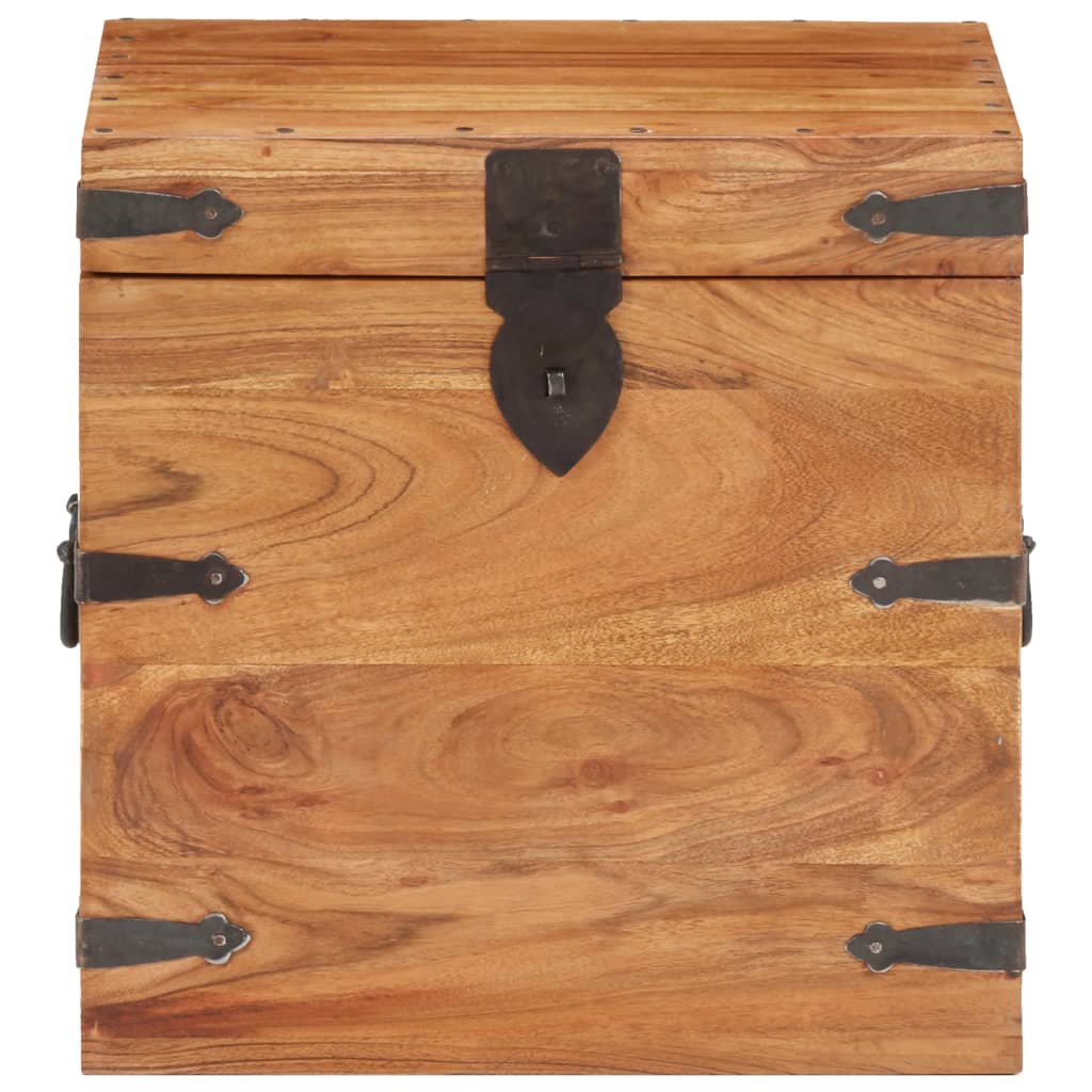 Baule 40x40x40 cm in Legno Massello di Acacia - homemem39