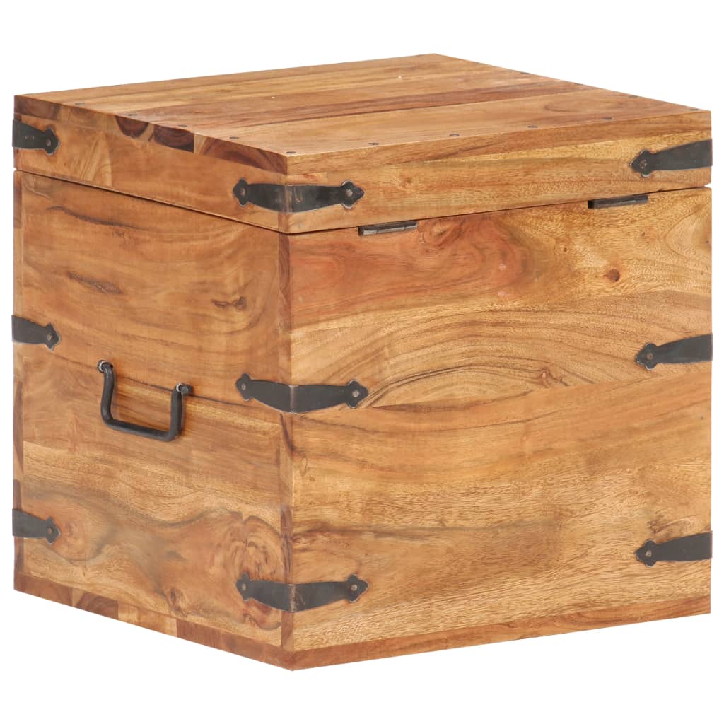 Baule 40x40x40 cm in Legno Massello di Acacia - homemem39