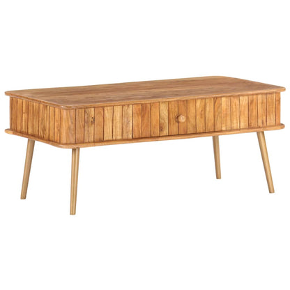 Tavolino da Salotto 100x50x40 cm in Legno Massello di Acacia