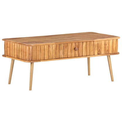 Tavolino da Salotto 100x50x40 cm in Legno Massello di Acacia