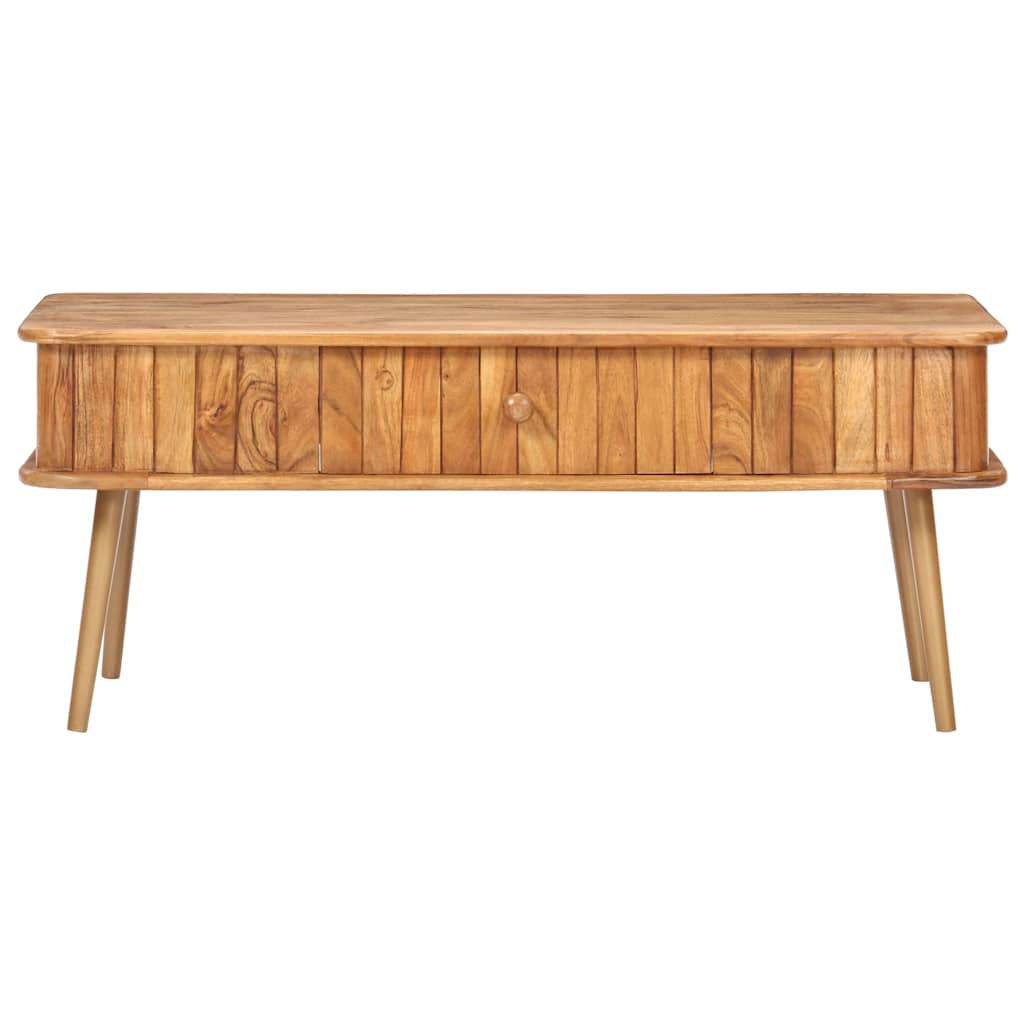 Tavolino da Salotto 100x50x40 cm in Legno Massello di Acacia
