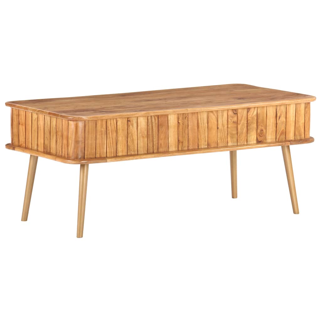 Tavolino da Salotto 100x50x40 cm in Legno Massello di Acacia