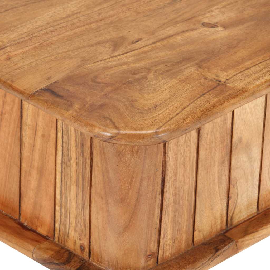Tavolino da Salotto 100x50x40 cm in Legno Massello di Acacia