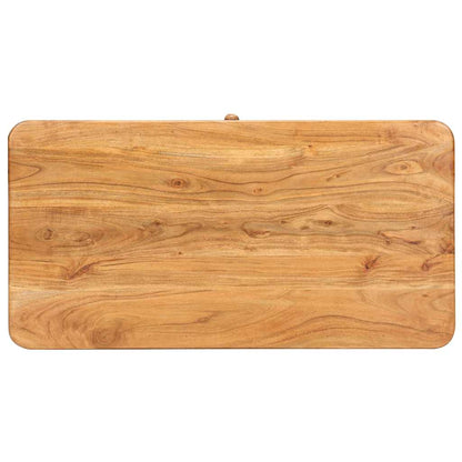 Tavolino da Salotto 100x50x40 cm in Legno Massello di Acacia