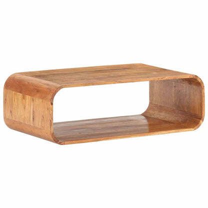 Tavolino da Salotto 90x50x30 cm in Legno Massello d'Acacia