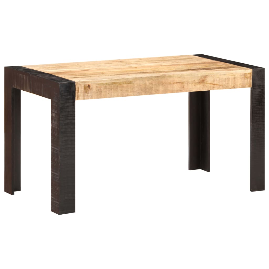 Tavolo da Pranzo 140x70x76 cm in Legno Massello di Mango Grezzo | homemem39