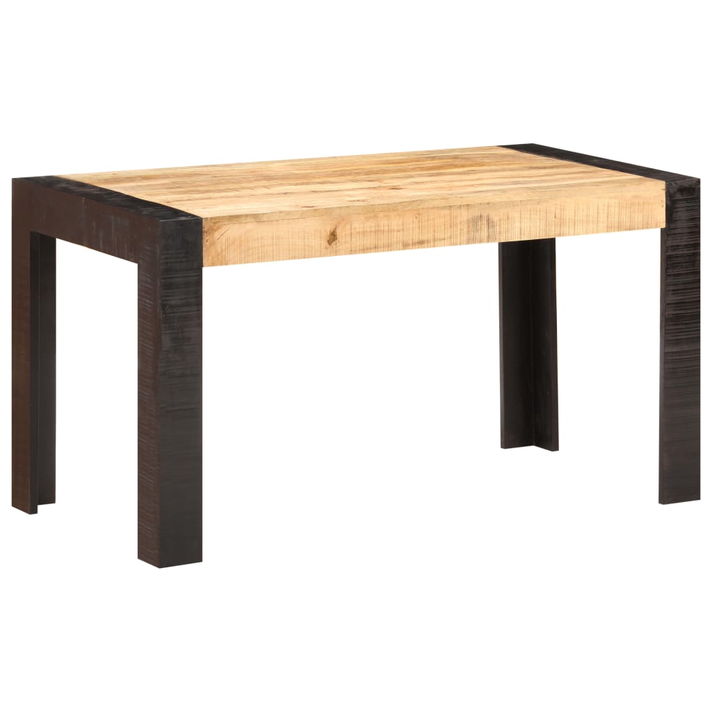 Tavolo da Pranzo 140x70x76 cm in Legno Massello di Mango Grezzo | homemem39