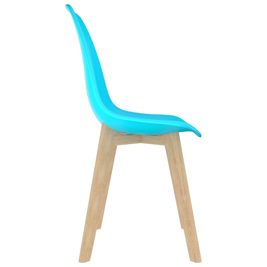 Sedie da Pranzo 4 pz Blu in Plastica