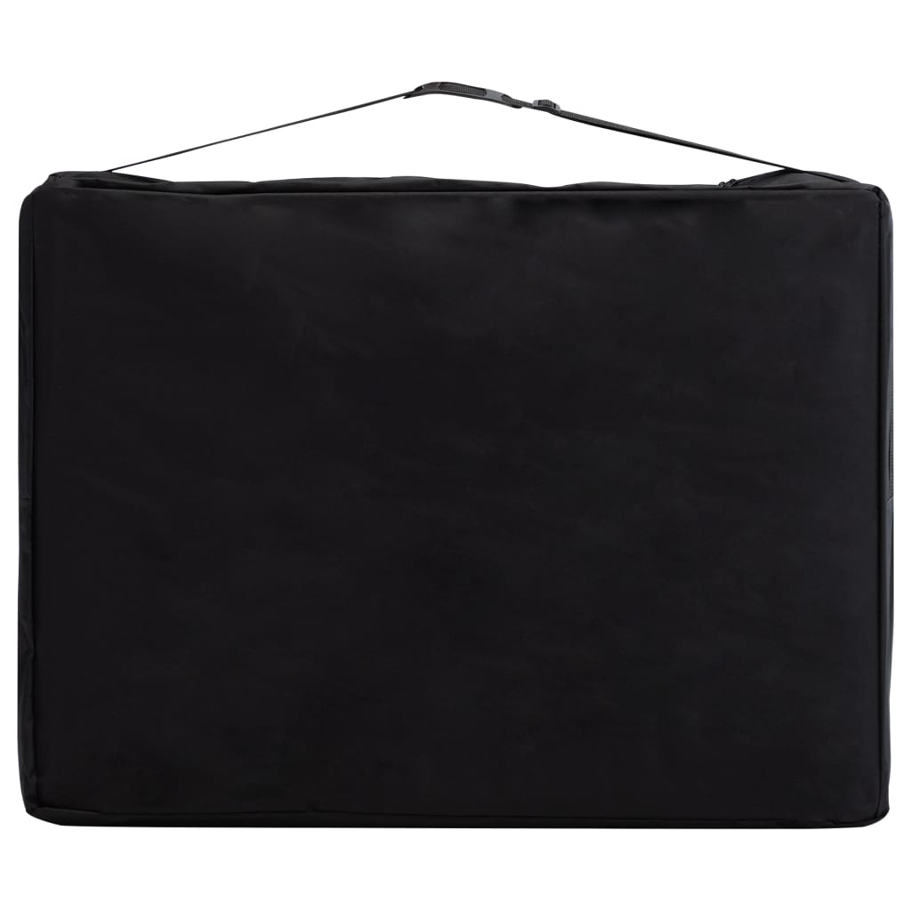 Lettino da Massaggio Pieghevole a 3 Sezioni in Legno Viola