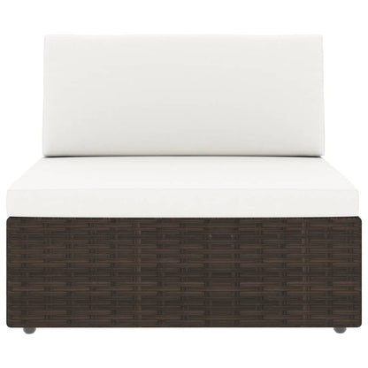 Set Divani da Giardino 8 pz in Polyrattan Marrone - homemem39