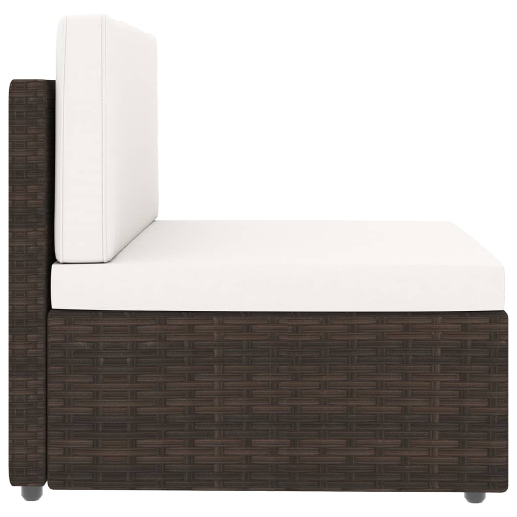 Set Divani da Giardino 8 pz in Polyrattan Marrone - homemem39