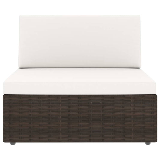 Set Divani da Giardino 8 pz in Polyrattan Marrone - homemem39