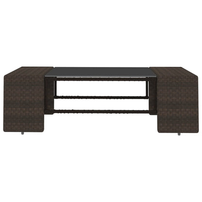 Set Divani da Giardino 8 pz in Polyrattan Marrone - homemem39