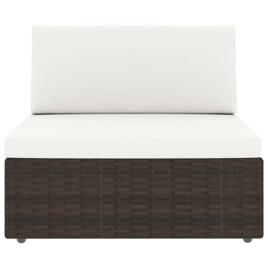 Set Divani da Giardino 10 pz in Polyrattan Marrone - homemem39