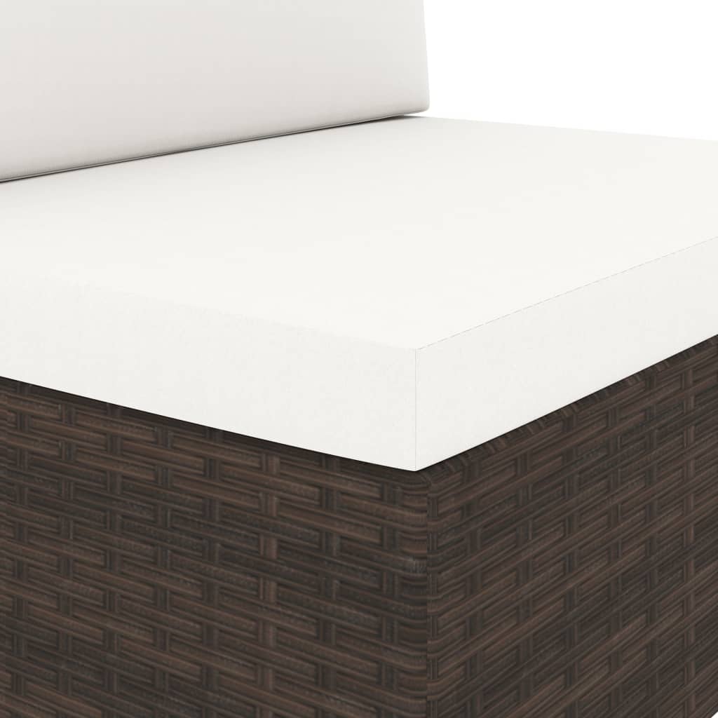 Set Divani da Giardino 9 pz in Polyrattan Marrone - homemem39