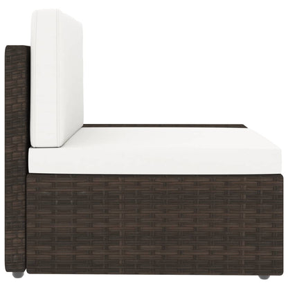 Set Divani da Giardino 10 pz in Polyrattan Marrone - homemem39