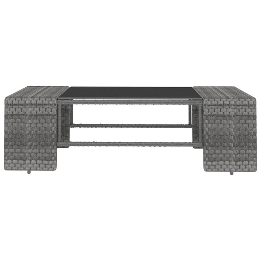 Set Divani da Giardino 8 pz in Polyrattan Grigio - homemem39