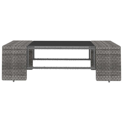 Set Divani da Giardino 10 pz in Polyrattan Grigio - homemem39