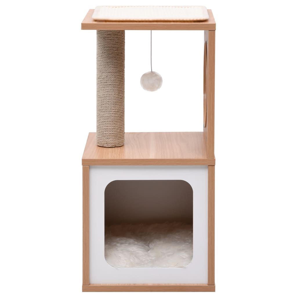 Albero per Gatti con Tappeto Tiragraffi in Sisal 60 cm | homemem39