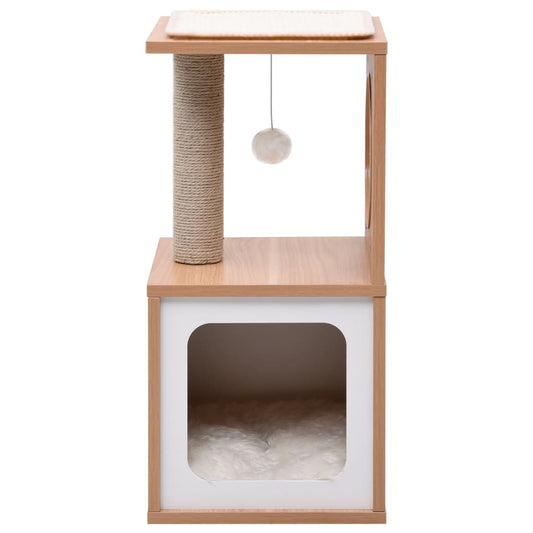 Albero per Gatti con Tappeto Tiragraffi in Sisal 60 cm | homemem39