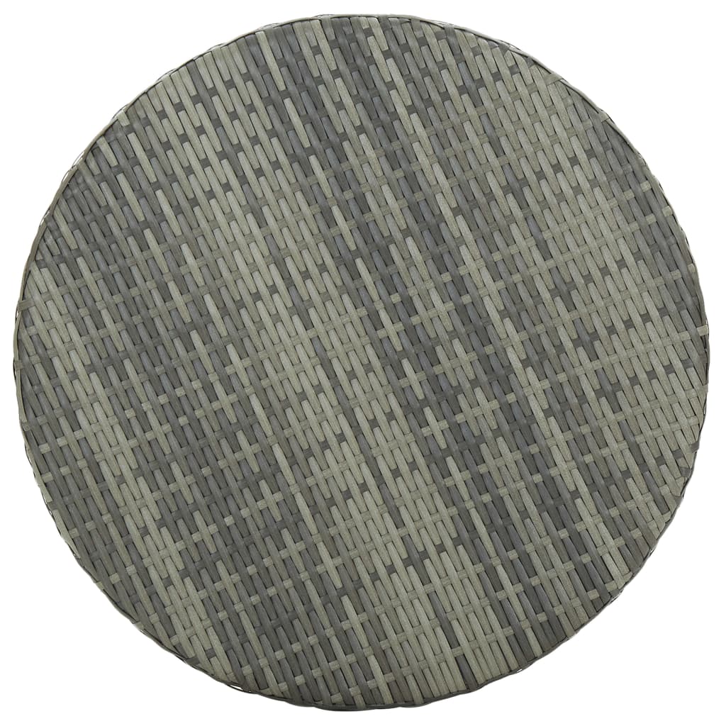 Tavolo da Giardino Grigio 60,5x106 cm in Polyrattan | homemem39