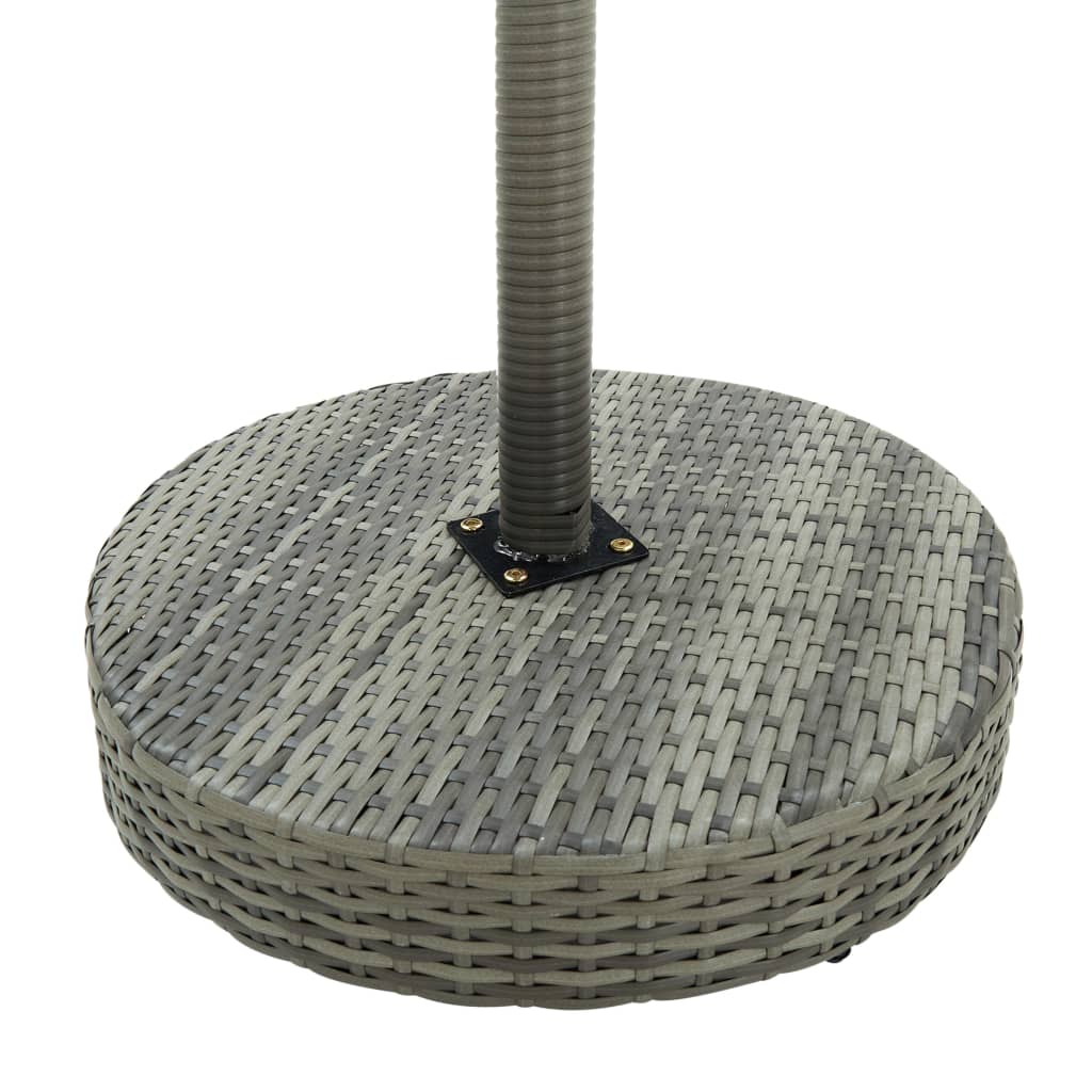 Tavolo da Giardino Grigio 60,5x106 cm in Polyrattan | homemem39
