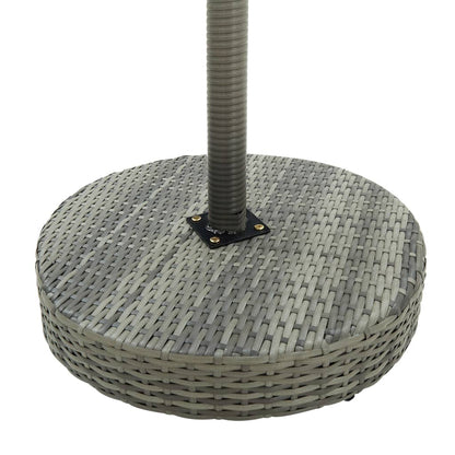 Tavolo da Giardino Grigio 60,5x106 cm in Polyrattan | homemem39