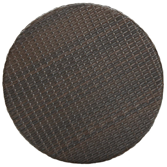 Tavolo da Giardino Marrone 75,5x106 cm in Polyrattan | homemem39