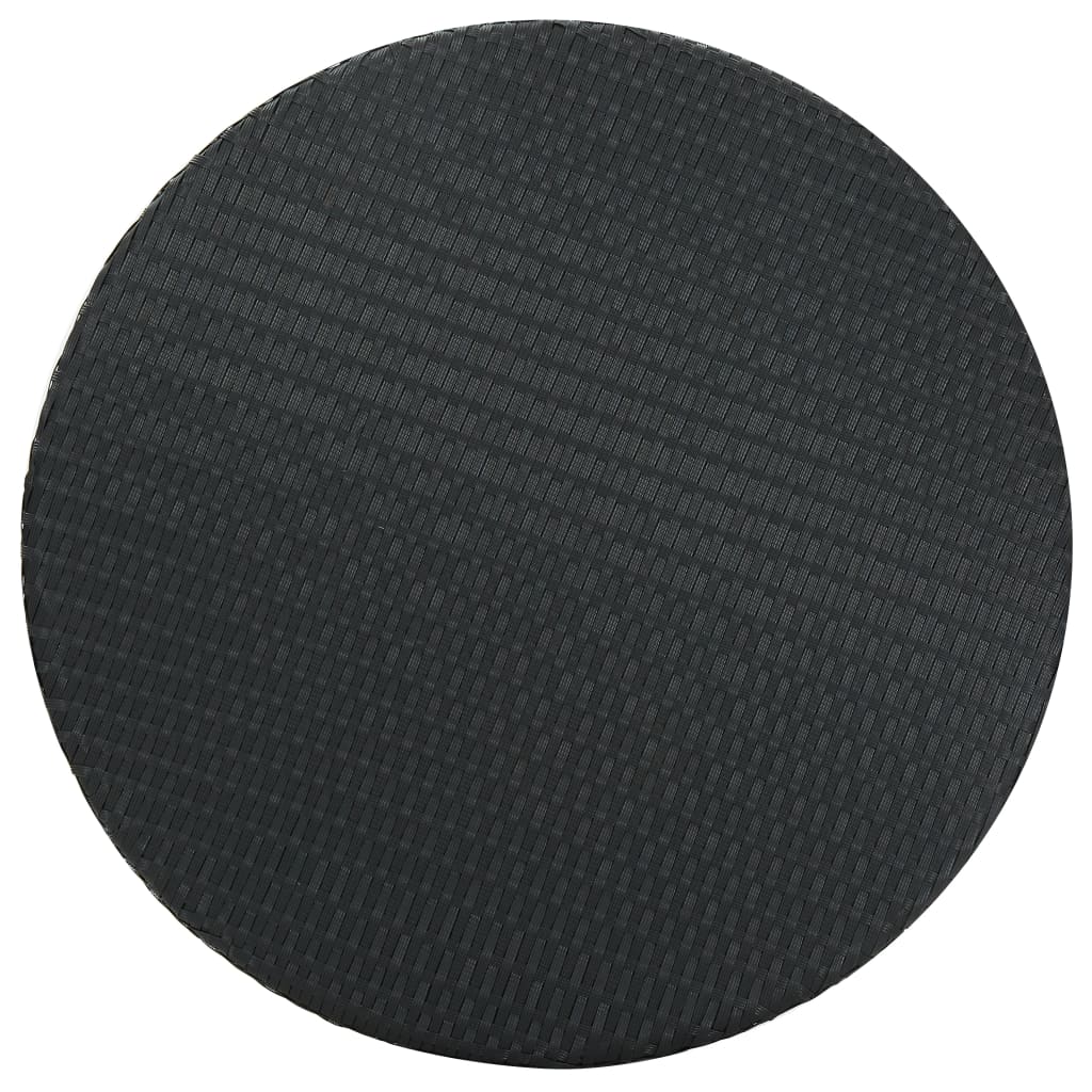 Tavolo da Giardino Nero 75,5x106 cm in Polyrattan | homemem39