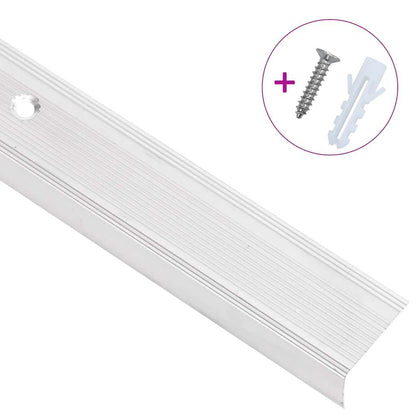 Profili a L per Gradini 15 pz in Alluminio 90 cm Argento | homemem39