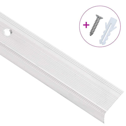 Profili a L per Gradini 15 pz in Alluminio 90 cm Argento | homemem39