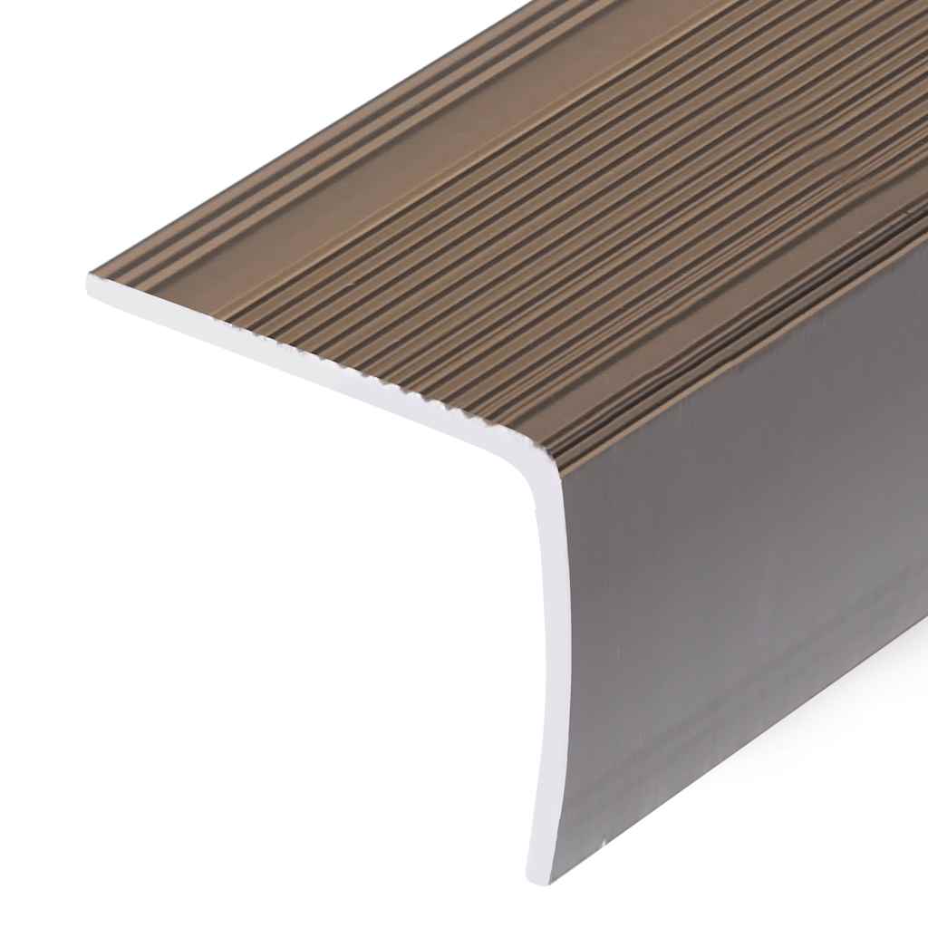 Profili a L per Gradini 15 pz in Alluminio 90 cm Marrone | homemem39
