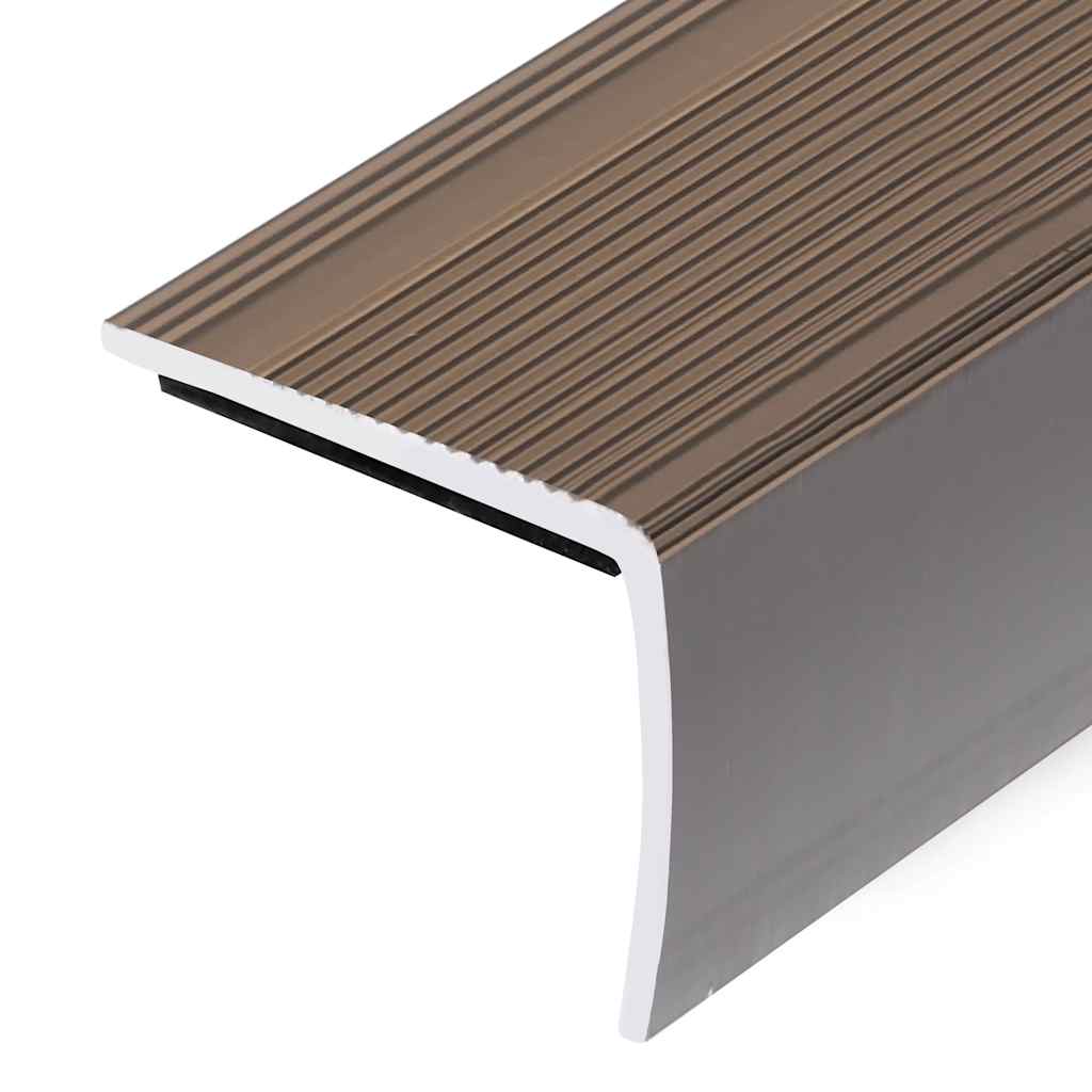 Profili a L per Gradini 5 pz in Alluminio 90 cm Marrone | homemem39