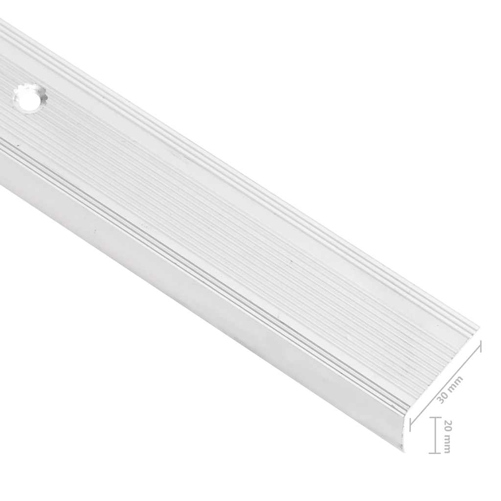 Profili a L per Gradini 5 pz in Alluminio 100 cm Argento | homemem39