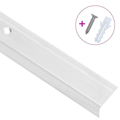 Profili a L per Gradini 15 pz in Alluminio 100 cm Argento | homemem39