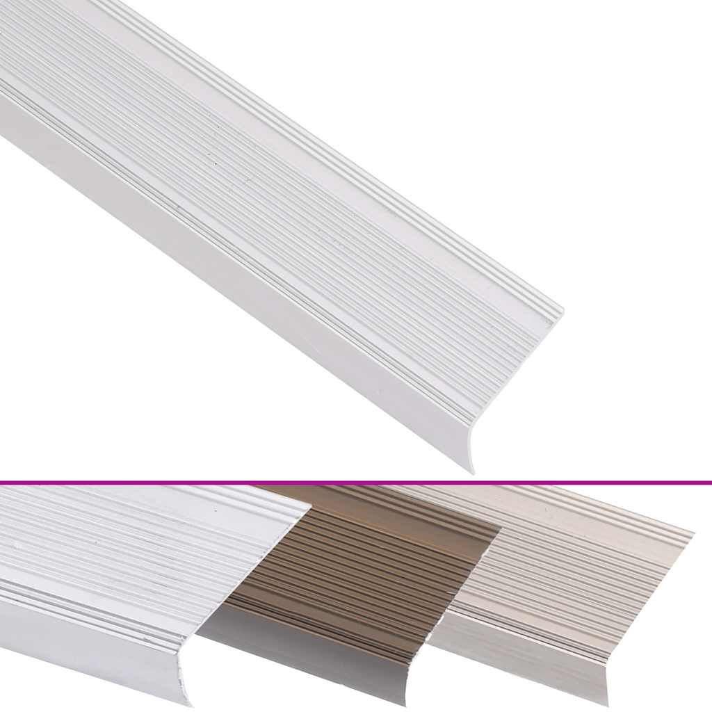 Profili a L per Gradini 15 pz in Alluminio 100 cm Argento | homemem39