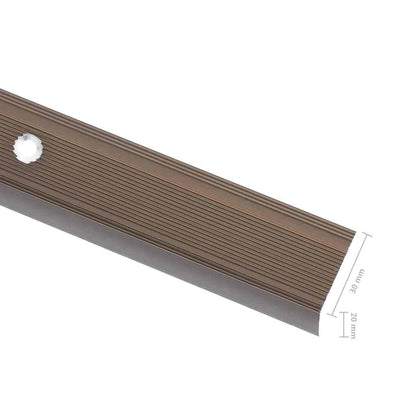 Profili a L per Gradini 5 pz in Alluminio 100 cm Marrone | homemem39
